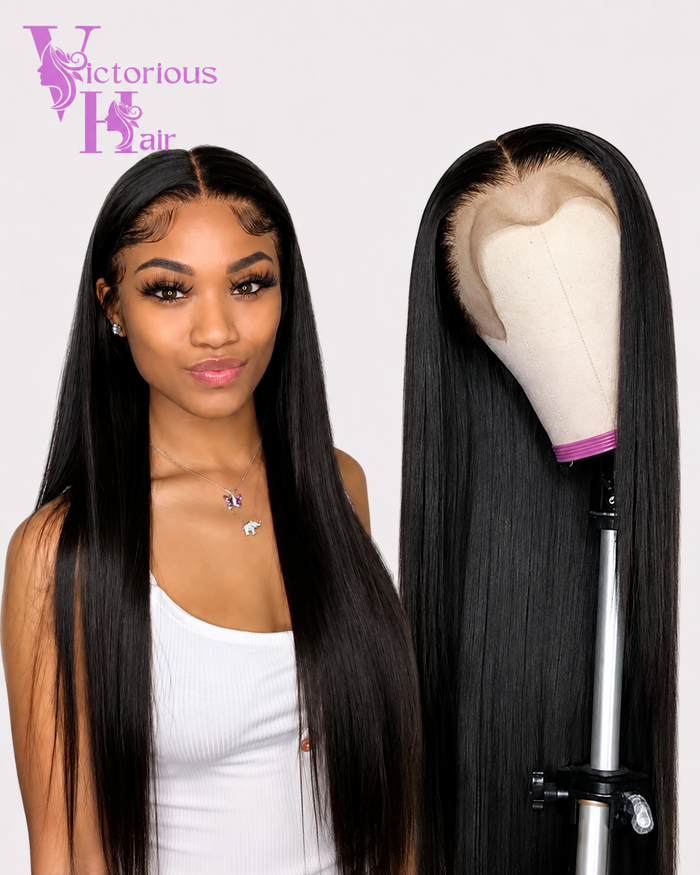 Density 13x4 13x6 Lace Frontal Human Hair Wigs Straight Lace Frontal Wig