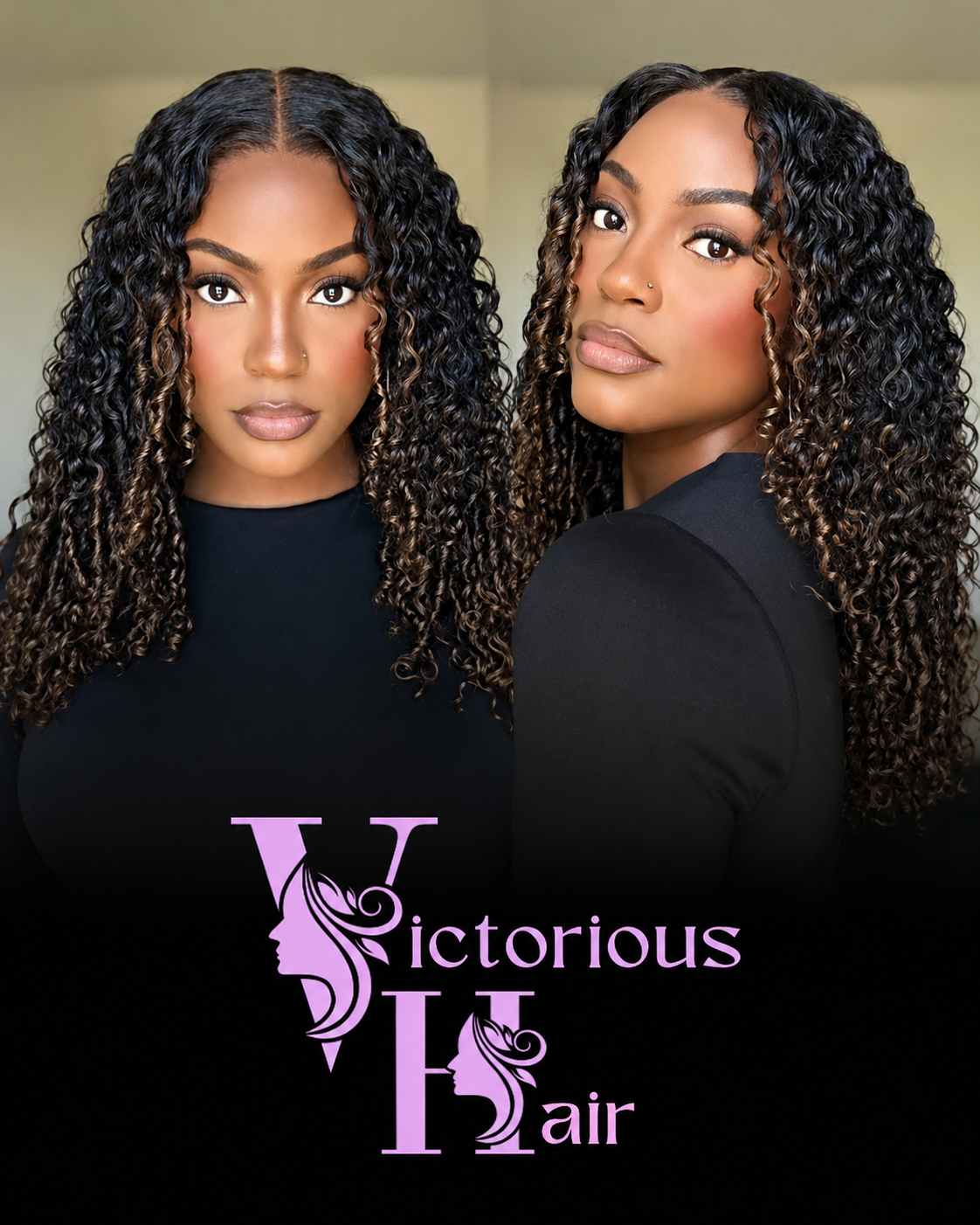 Chestnut Brown Ombre Burmese Curly Wig With Finger Coil Ends No-Slip 7x5 Lace Glueless Human Hair Wig